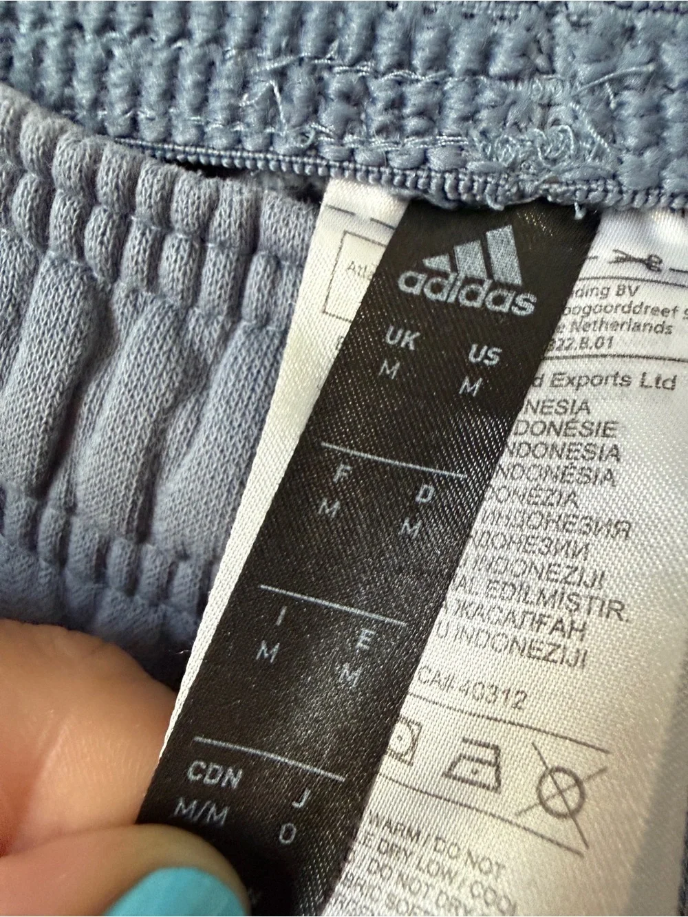 adidas Men's Slate Blue Joggers with Elastic Waist size M